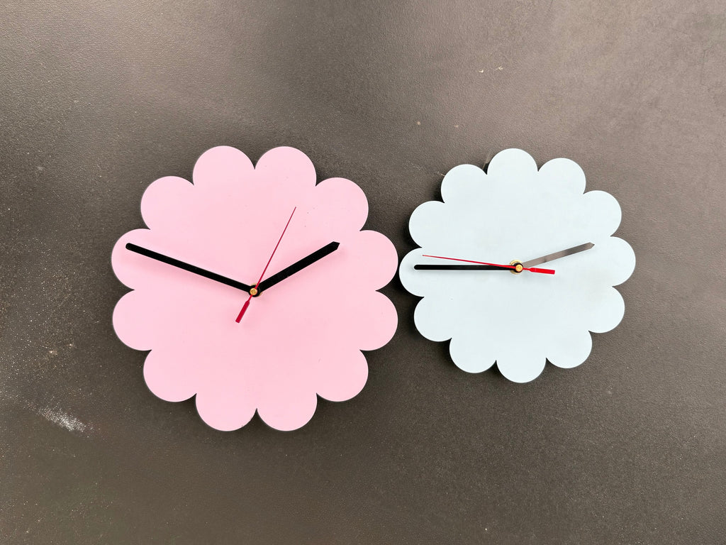 Lilac Scallop Wall Clock/ Petal Clock