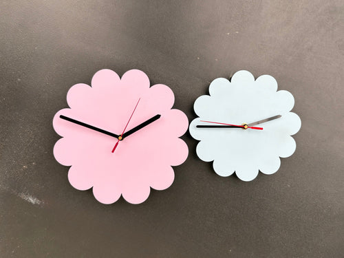 Lilac Scallop Wall Clock/ Petal Clock
