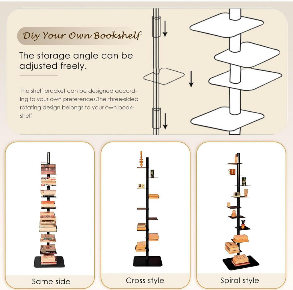 9 Tier Vertical Spine Bookshelf/ Story Bookshelf